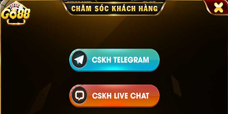 Sử dụng dịch vụ Live chat CSKH để lấy lại mật khẩu đăng nhập GO88